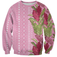 Women's Day Samoa Malu Tattoo Inspired Mix Teuila Sweatshirt Rose Pink