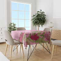 Women's Day Samoa Malu Tattoo Inspired Mix Teuila Tablecloth Rose Pink