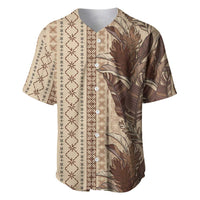 Women's Day Samoa Malu Tattoo Inspired Mix Teuila Baseball Jersey Vintage Tapa LT7 Beige - Polynesian Pride