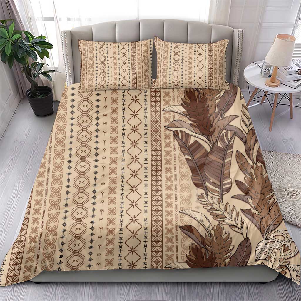 Women's Day Samoa Malu Tattoo Inspired Mix Teuila Bedding Set Vintage Tapa