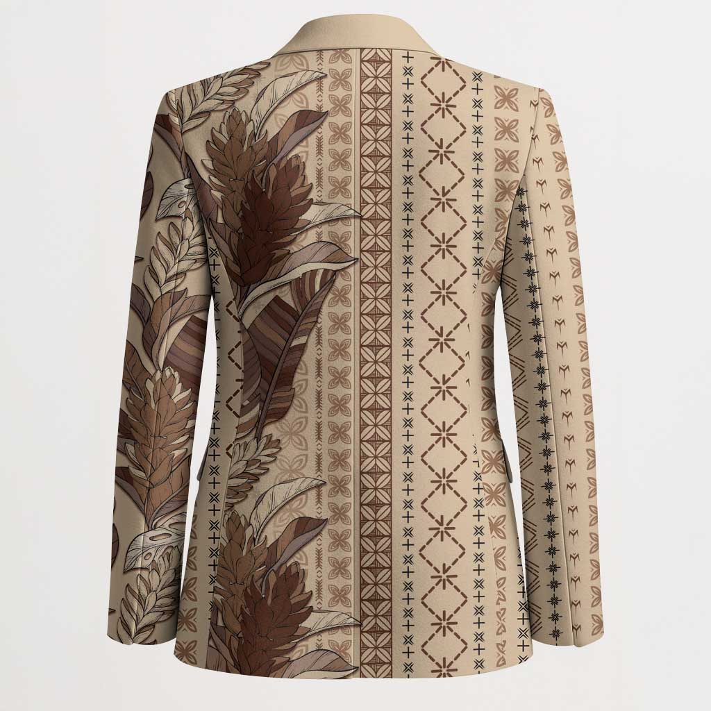 Women's Day Samoa Malu Tattoo Inspired Mix Teuila Blazer Vintage Tapa