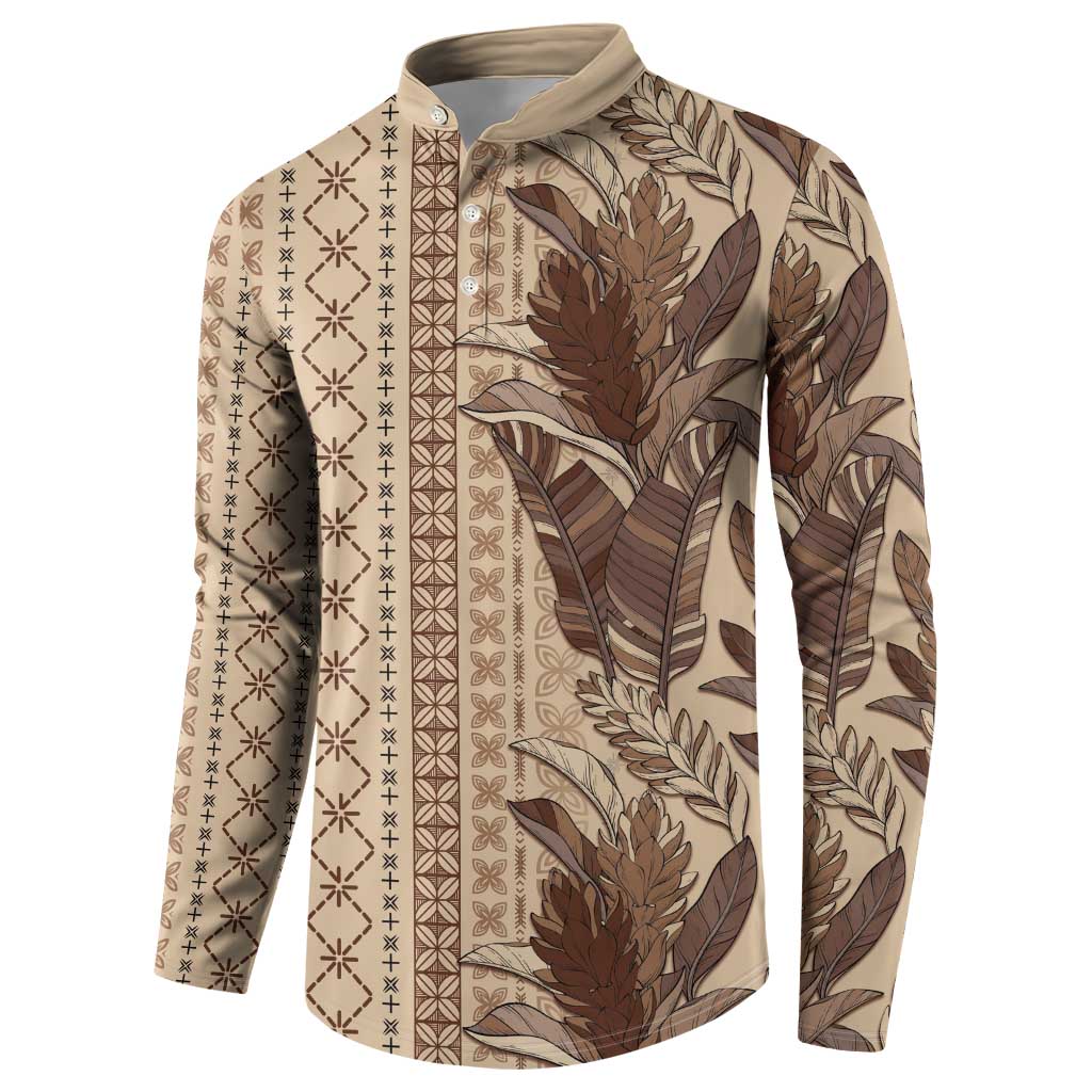 Women's Day Samoa Malu Tattoo Inspired Mix Teuila Button Sweatshirt Vintage Tapa
