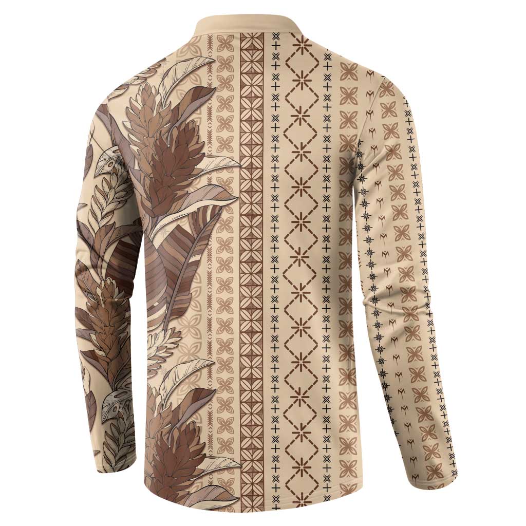 Women's Day Samoa Malu Tattoo Inspired Mix Teuila Button Sweatshirt Vintage Tapa