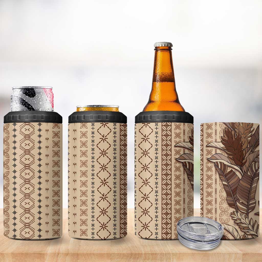 Women's Day Samoa Malu Tattoo Inspired Mix Teuila 4 in 1 Can Cooler Tumbler Vintage Tapa LT7 - Polynesian Pride