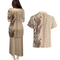 Women's Day Samoa Malu Tattoo Inspired Mix Teuila Couples Matching Puletasi and Hawaiian Shirt Vintage Tapa LT7 - Polynesian Pride