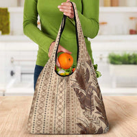 Women's Day Samoa Malu Tattoo Inspired Mix Teuila Grocery Bag Vintage Tapa LT7 - Polynesian Pride
