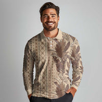Women's Day Samoa Malu Tattoo Inspired Mix Teuila Long Sleeve Polo Shirt Vintage Tapa LT7 - Polynesian Pride
