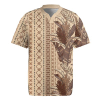 Women's Day Samoa Malu Tattoo Inspired Mix Teuila Rugby Jersey Vintage Tapa LT7 Beige - Polynesian Pride