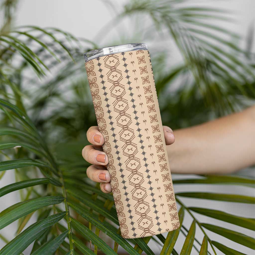 Women's Day Samoa Malu Tattoo Inspired Mix Teuila Skinny Tumbler Vintage Tapa LT7 - Polynesian Pride