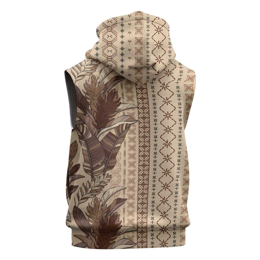 Women's Day Samoa Malu Tattoo Inspired Mix Teuila Sleeveless Hoodie Vintage Tapa LT7 - Polynesian Pride