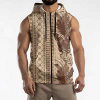 Women's Day Samoa Malu Tattoo Inspired Mix Teuila Sleeveless Zip Hoodie Vintage Tapa LT7 - Polynesian Pride