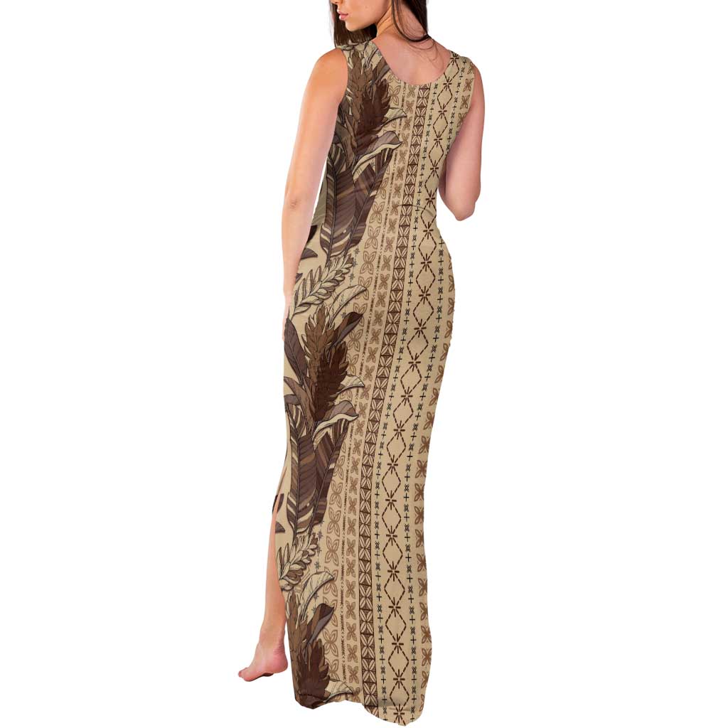 Women's Day Samoa Malu Tattoo Inspired Mix Teuila Tank Maxi Dress Vintage Tapa