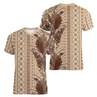 Women's Day Samoa Malu Tattoo Inspired Mix Teuila Women V-Neck T-Shirt Vintage Tapa LT7 - Polynesian Pride