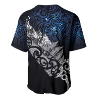 Maori Matariki Baseball Jersey Landscape Styled Fern - Galaxy