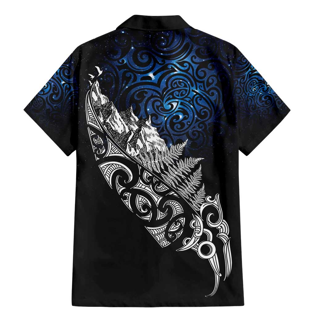 Maori Matariki Family Matching Mermaid Dress and Hawaiian Shirt Landscape Styled Fern - Galaxy