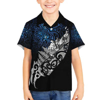 Maori Matariki Family Matching Tank Maxi Dress and Hawaiian Shirt Landscape Styled Fern - Galaxy