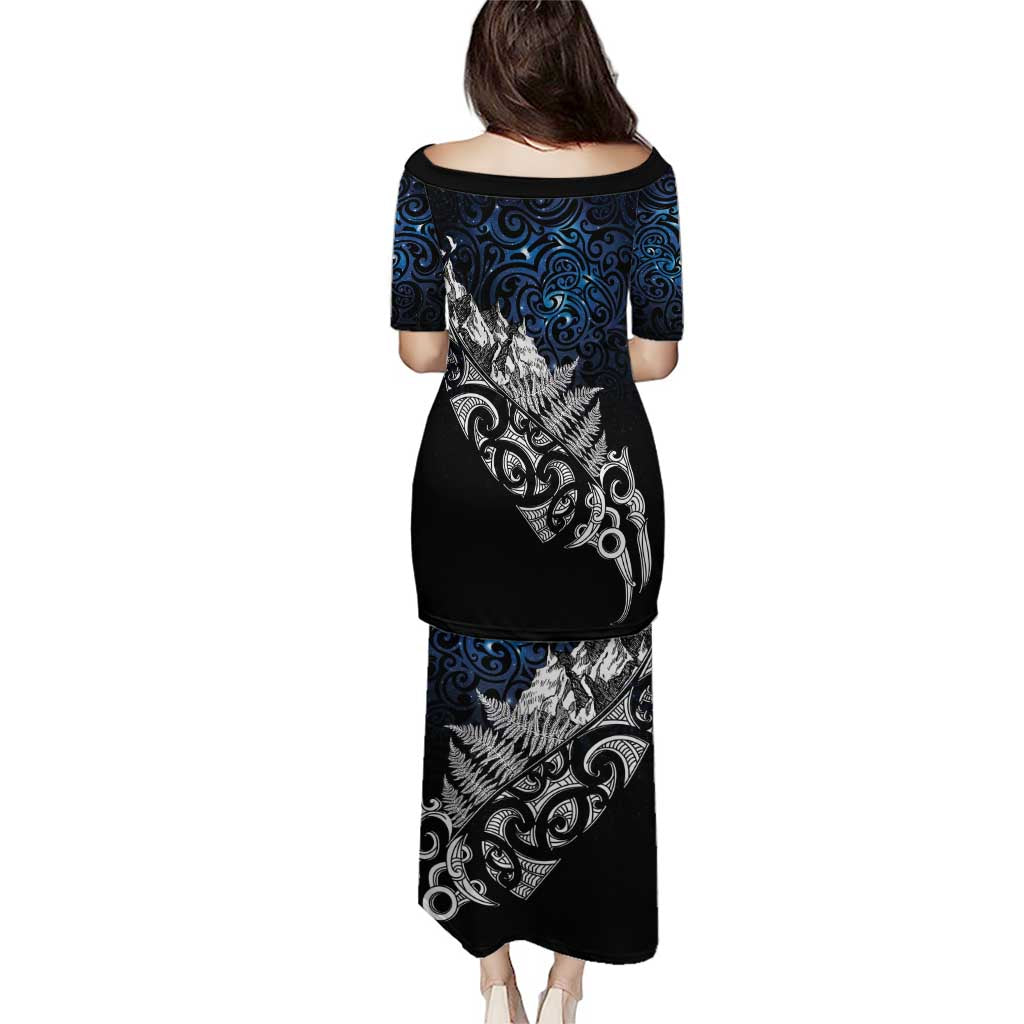 Maori Matariki Puletasi Landscape Styled Fern - Galaxy