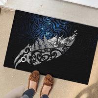 Maori Matariki Rubber Doormat Landscape Styled Fern - Galaxy