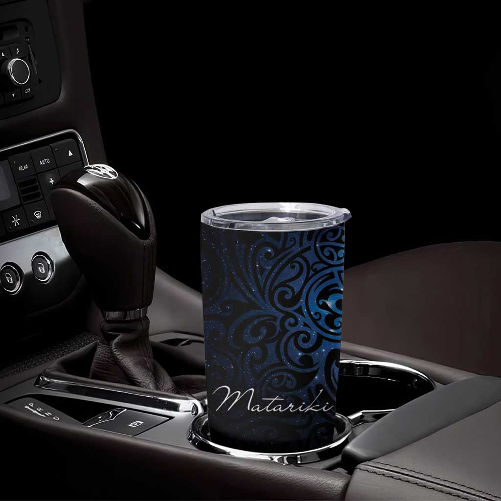 Maori Matariki Tumbler Cup Landscape Styled Fern - Galaxy LT7 - Polynesian Pride