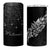 Maori Matariki 4 in 1 Can Cooler Tumbler Landscape Styled Fern - Monochrome