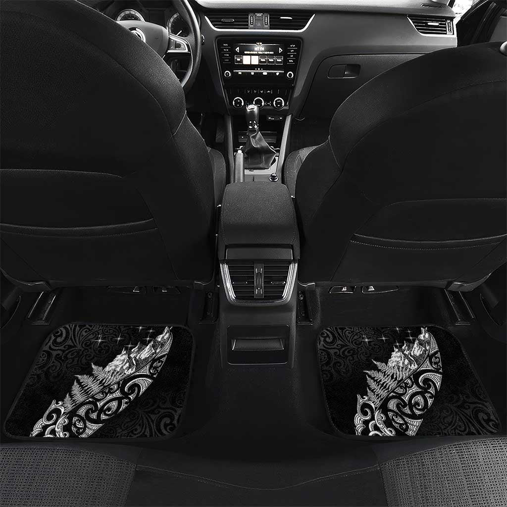 Maori Matariki Car Mats Landscape Styled Fern - Monochrome