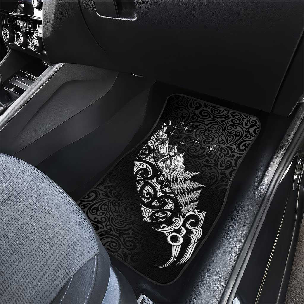 Maori Matariki Car Mats Landscape Styled Fern - Monochrome