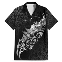 Maori Matariki Family Matching Mermaid Dress and Hawaiian Shirt Landscape Styled Fern - Monochrome