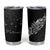 Maori Matariki Tumbler Cup Landscape Styled Fern - Monochrome