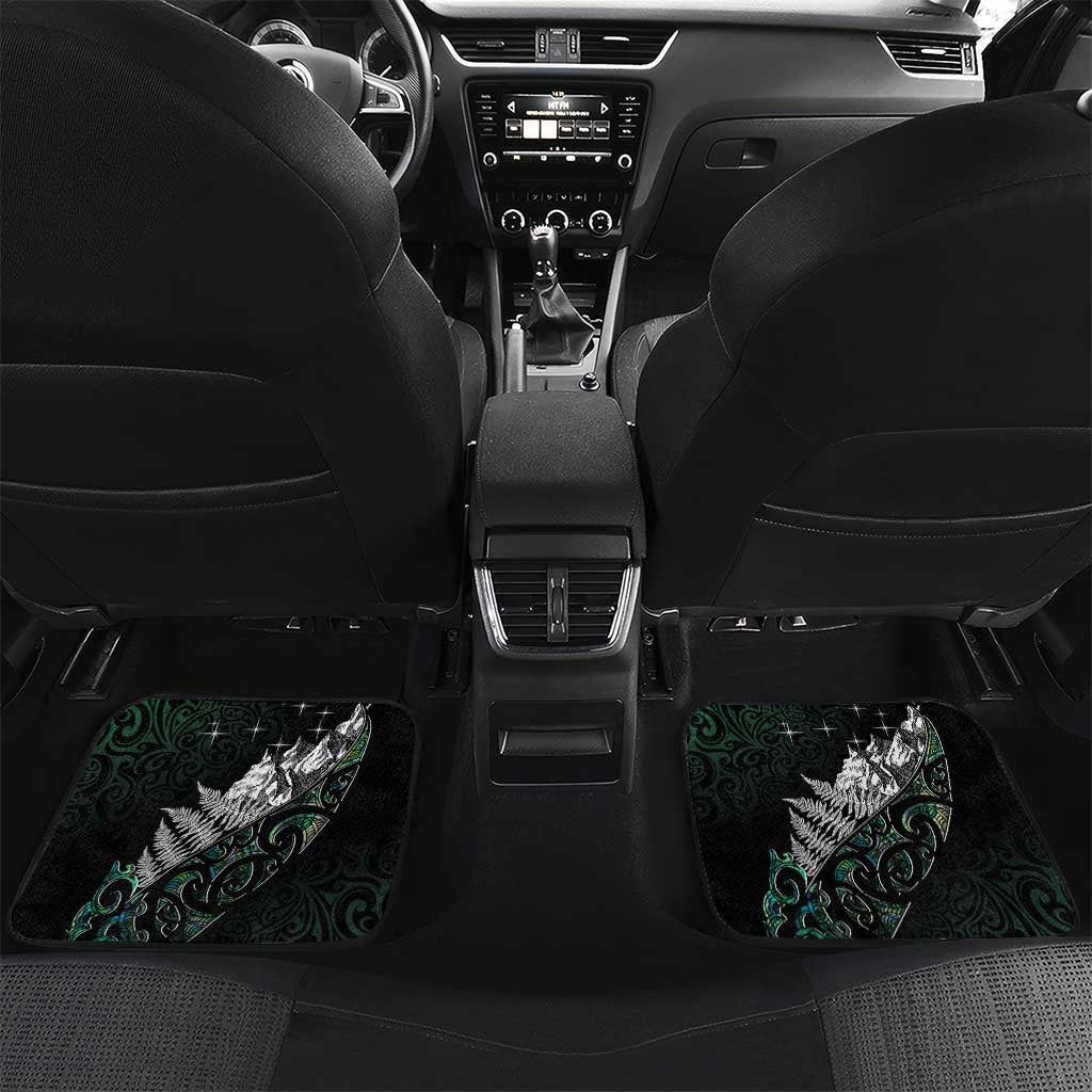 Maori Matariki Car Mats Landscape Styled Fern - Paua Shell