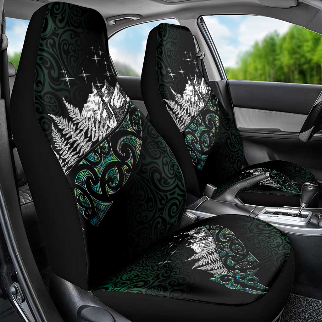 Maori Matariki Car Seat Cover Landscape Styled Fern - Paua Shell