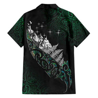 Maori Matariki Family Matching Tank Maxi Dress and Hawaiian Shirt Landscape Styled Fern - Paua Shell
