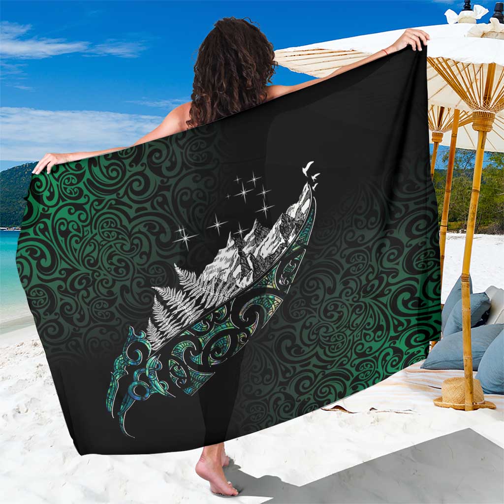 Maori Matariki Sarong Landscape Styled Fern - Paua Shell