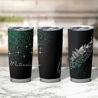 Maori Matariki Tumbler Cup Landscape Styled Fern - Paua Shell LT7 - Polynesian Pride