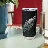 Maori Matariki Tumbler Cup Landscape Styled Fern - Paua Shell LT7 - Polynesian Pride