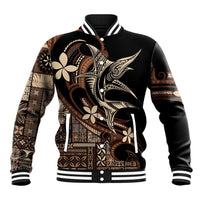 Samoa Manuia le Aso Tuto'atasi Baseball Jacket Siapo Mamanu Mix Tatau Marlin