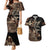 Samoa Manuia le Aso Tuto'atasi Couples Matching Mermaid Dress and Hawaiian Shirt Siapo Mamanu Mix Tatau Marlin