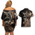Samoa Manuia le Aso Tuto'atasi Couples Matching Off Shoulder Short Dress and Hawaiian Shirt Siapo Mamanu Mix Tatau Marlin