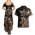 Samoa Manuia le Aso Tuto'atasi Couples Matching Summer Maxi Dress and Hawaiian Shirt Siapo Mamanu Mix Tatau Marlin