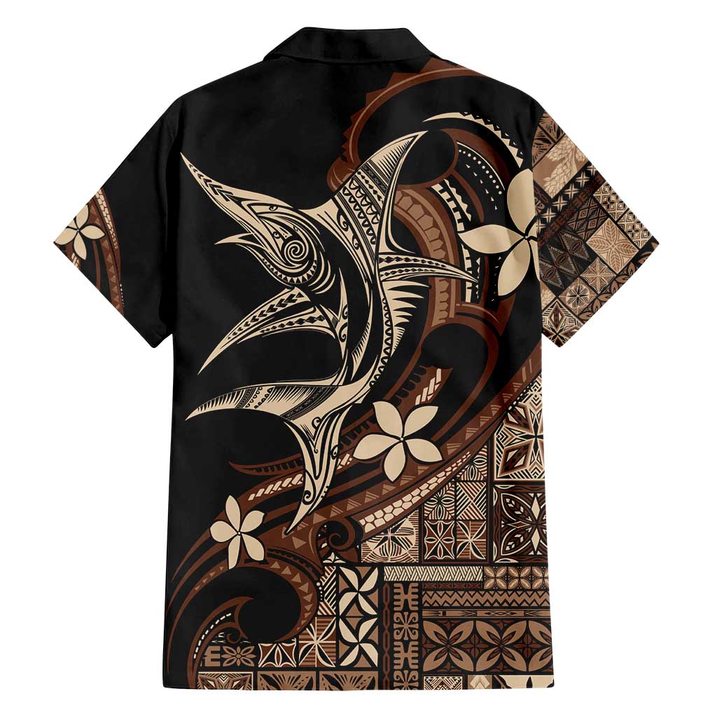 Samoa Manuia le Aso Tuto'atasi Family Matching Tank Maxi Dress and Hawaiian Shirt Siapo Mamanu Mix Tatau Marlin