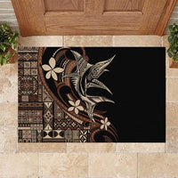 Samoa Manuia le Aso Tuto'atasi Rubber Doormat Siapo Mamanu Mix Tatau Marlin