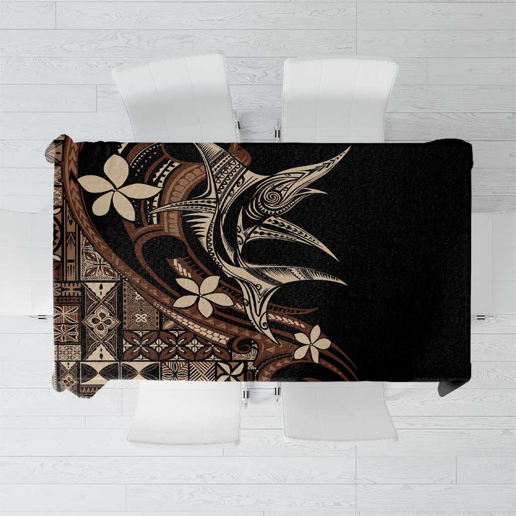 Samoa Manuia le Aso Tuto'atasi Tablecloth Siapo Mamanu Mix Tatau Marlin