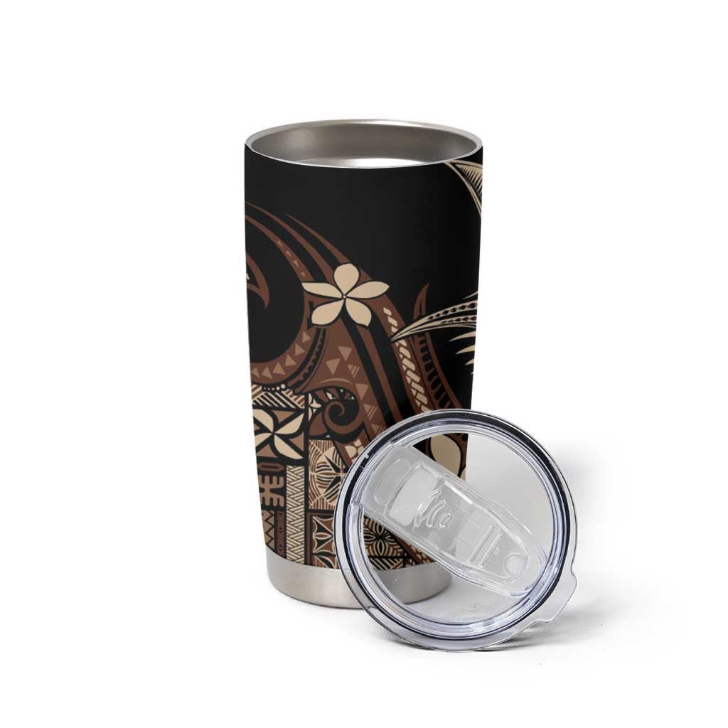 Samoa Manuia le Aso Tuto'atasi Tumbler Cup Siapo Mamanu Mix Tatau Marlin LT7 - Polynesian Pride