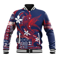 Samoa Manuia le Aso Tuto'atasi Baseball Jacket Siapo Mamanu Mix Tatau Marlin - Flag Color