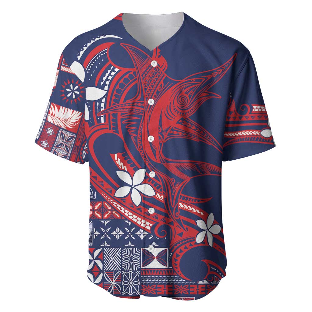 Samoa Manuia le Aso Tuto'atasi Baseball Jersey Siapo Mamanu Mix Tatau Marlin - Flag Color
