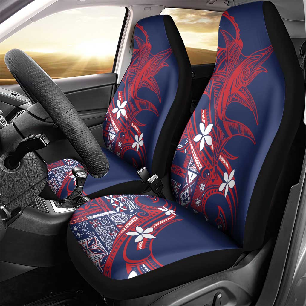 Samoa Manuia le Aso Tuto'atasi Car Seat Cover Siapo Mamanu Mix Tatau Marlin - Flag Color
