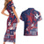 Samoa Manuia le Aso Tuto'atasi Couples Matching Short Sleeve Bodycon Dress and Hawaiian Shirt Siapo Mamanu Mix Tatau Marlin - Flag Color