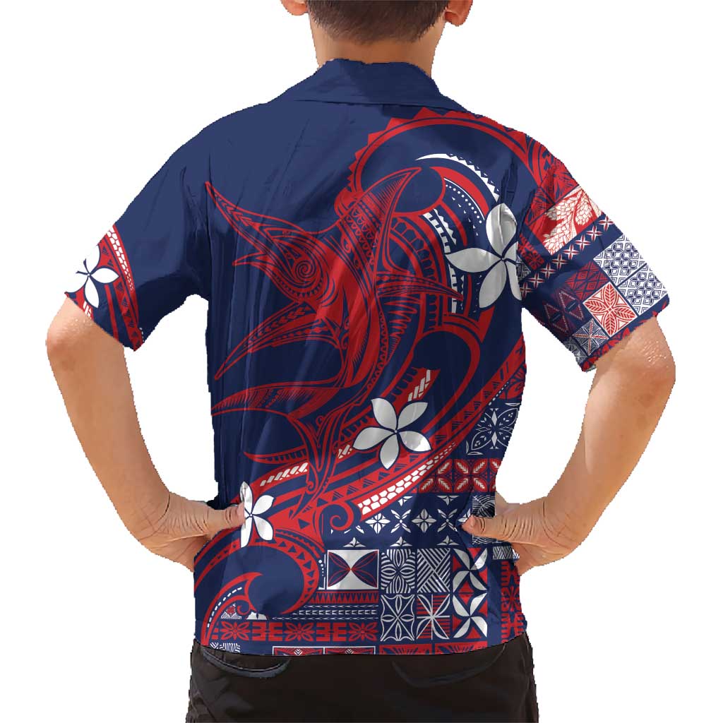 Samoa Manuia le Aso Tuto'atasi Hawaiian Shirt Siapo Mamanu Mix Tatau Marlin - Flag Color
