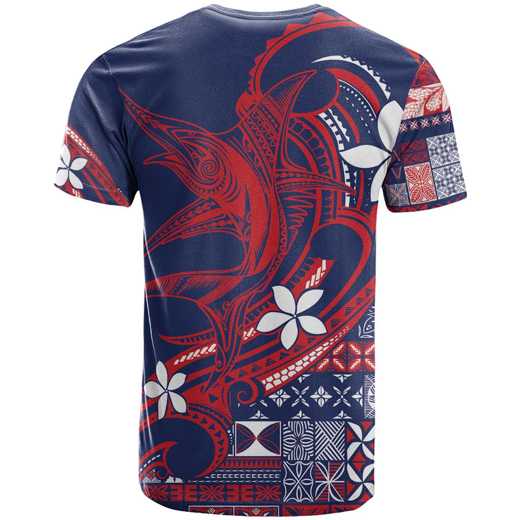 Samoa Manuia le Aso Tuto'atasi T Shirt Siapo Mamanu Mix Tatau Marlin - Flag Color