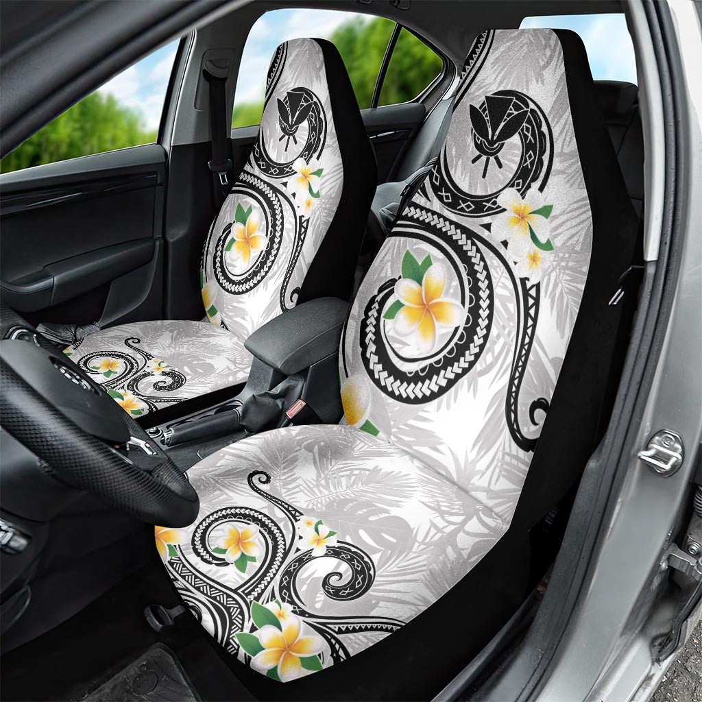 Kanaka Maoli Hawaii Plumeria Car Seat Cover Dancing Tentacles White Style