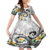 Kanaka Maoli Hawaii Plumeria Family Matching Puletasi and Hawaiian Shirt Dancing Tentacles White Style